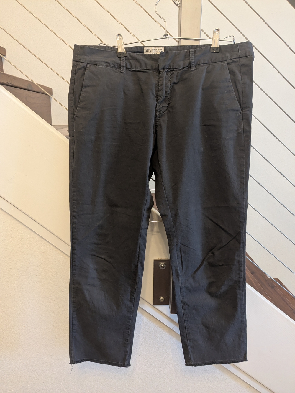Nili Lotan washed black chinos size 8